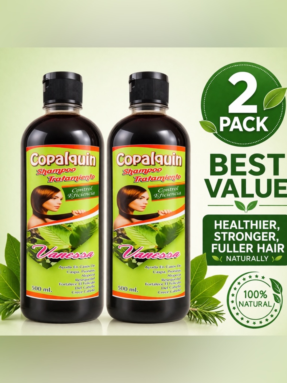 HAIR GROWTH PROMOTER, SHAMPOO COPALQUIN, SULFATE & PARABEN FREE, 100% NATURAL